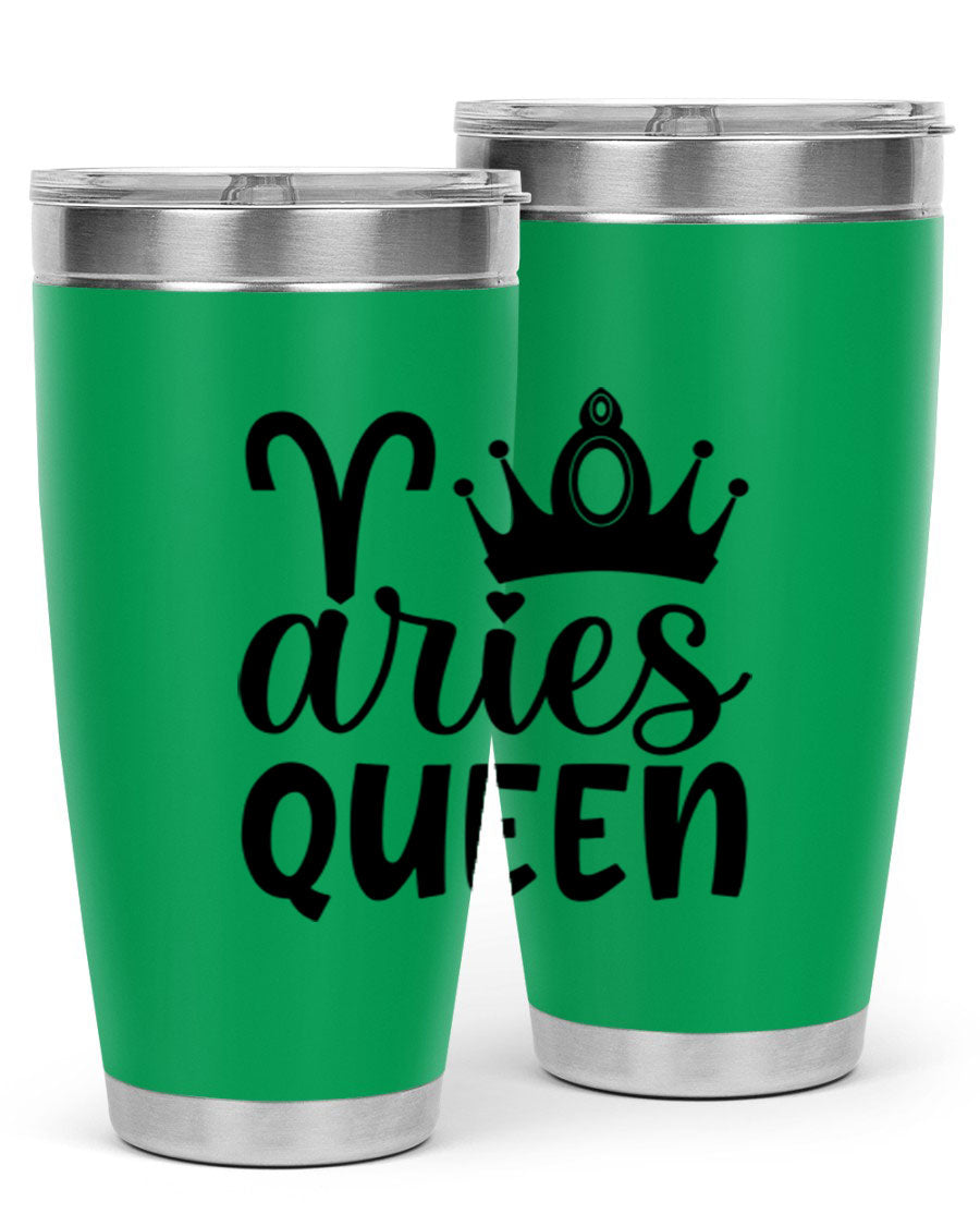 Aries Queen 118# Tumbler in stainless steel with a stylish design, perfect for hot and cold beverages.