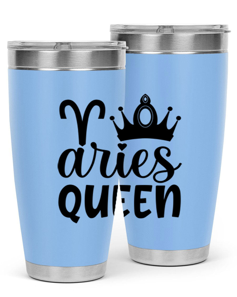 Aries Queen 118# Tumbler in stainless steel with a stylish design, perfect for hot and cold beverages.