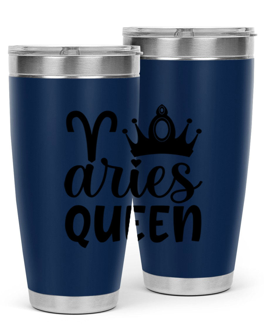 Aries Queen 118# Tumbler in stainless steel with a stylish design, perfect for hot and cold beverages.