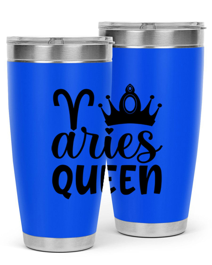 Aries Queen 118# Tumbler in stainless steel with a stylish design, perfect for hot and cold beverages.