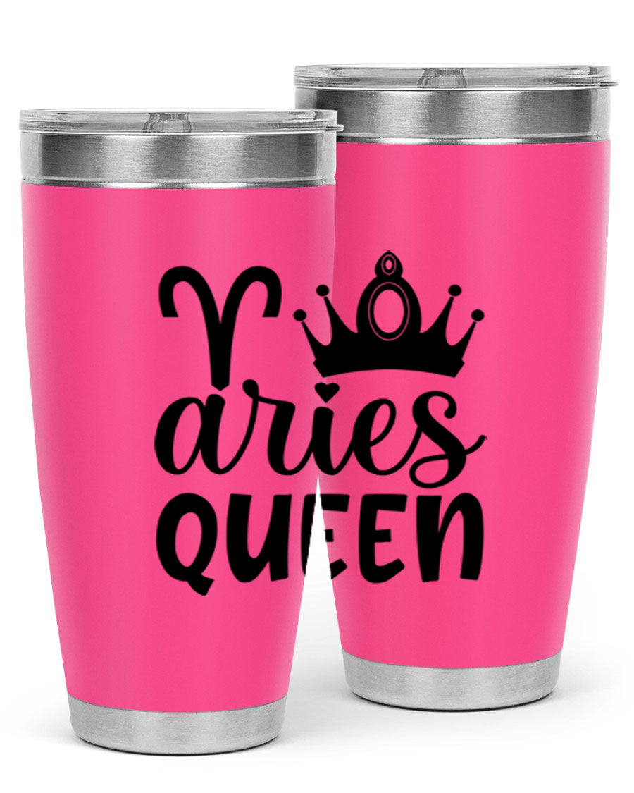 Aries Queen 118# Tumbler in stainless steel with a stylish design, perfect for hot and cold beverages.