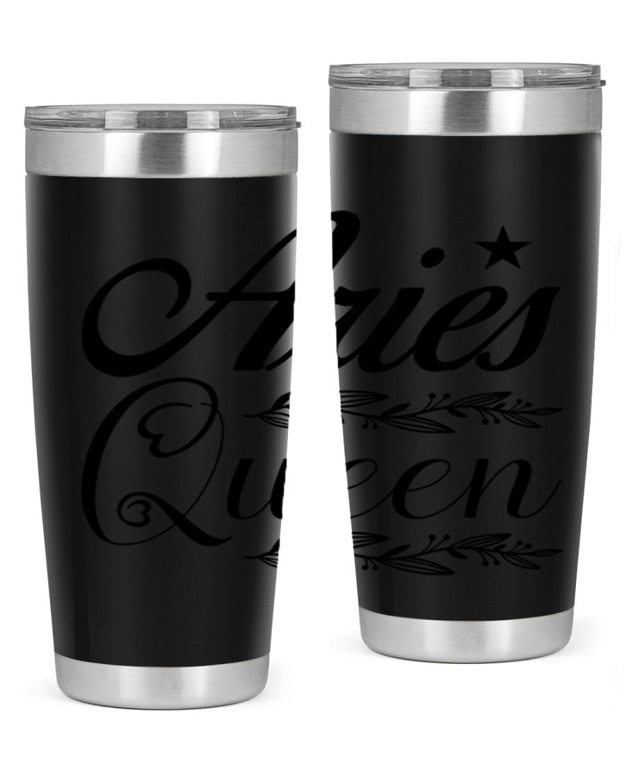 Aries Queen 119# Tumbler in stainless steel with a stylish design, perfect for hot and cold beverages.