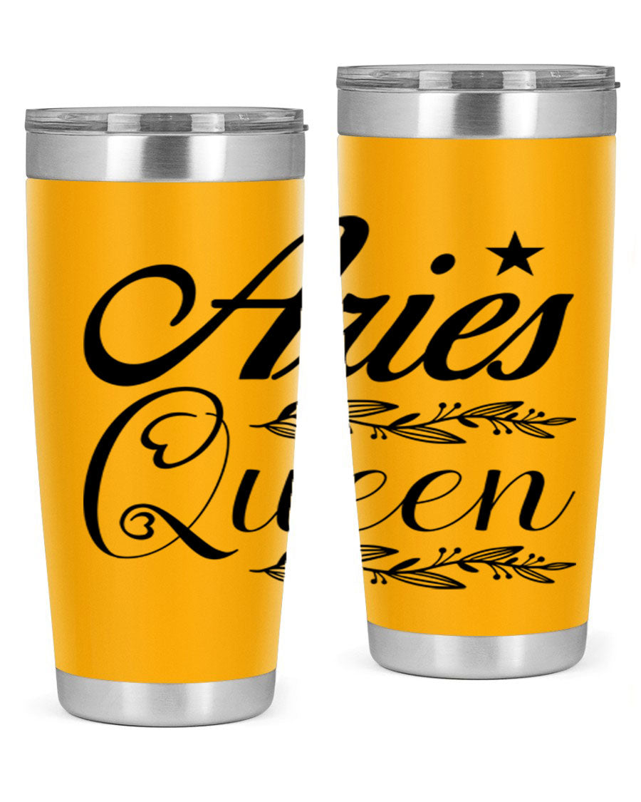 Aries Queen 119# Tumbler in stainless steel with a stylish design, perfect for hot and cold beverages.