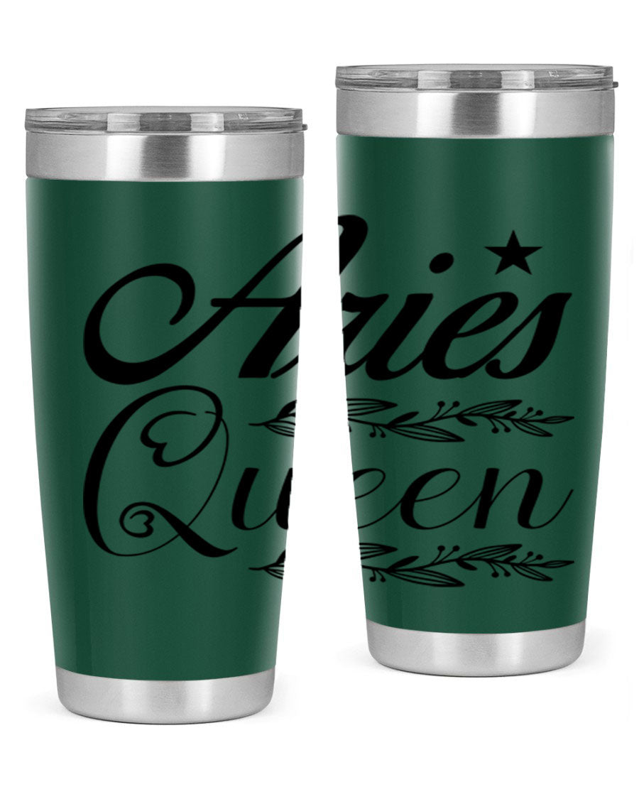 Aries Queen 119# Tumbler in stainless steel with a stylish design, perfect for hot and cold beverages.