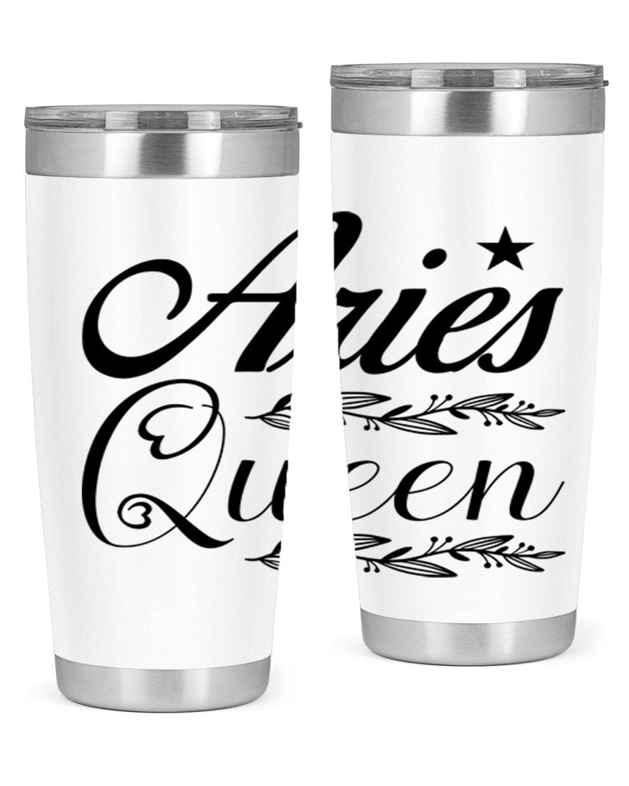 Aries Queen 119# Tumbler in stainless steel with a stylish design, perfect for hot and cold beverages.