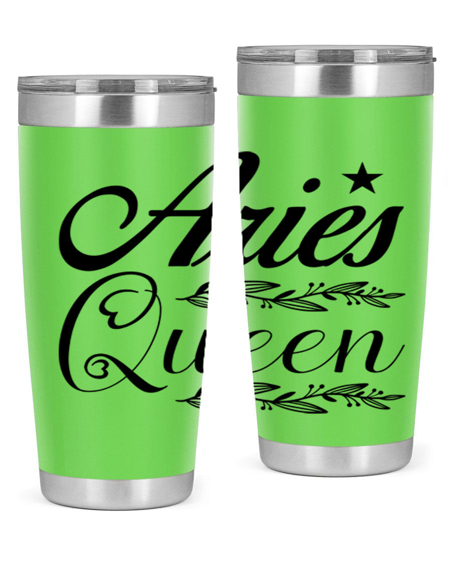 Aries Queen 119# Tumbler in stainless steel with a stylish design, perfect for hot and cold beverages.