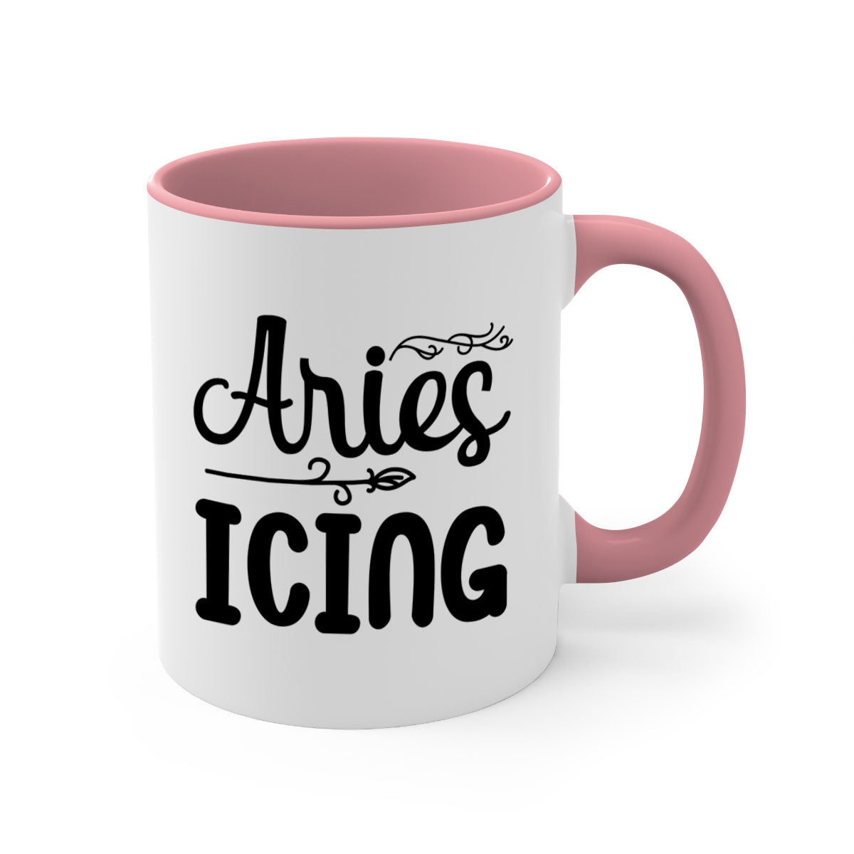 Ariesicing 106# zodiac mug with a glossy finish, featuring a colored handle and interior, available in multiple colors.