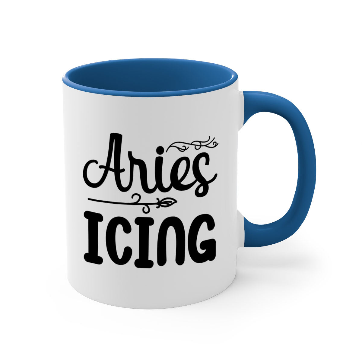 Ariesicing 106# zodiac mug with a glossy finish, featuring a colored handle and interior, available in multiple colors.