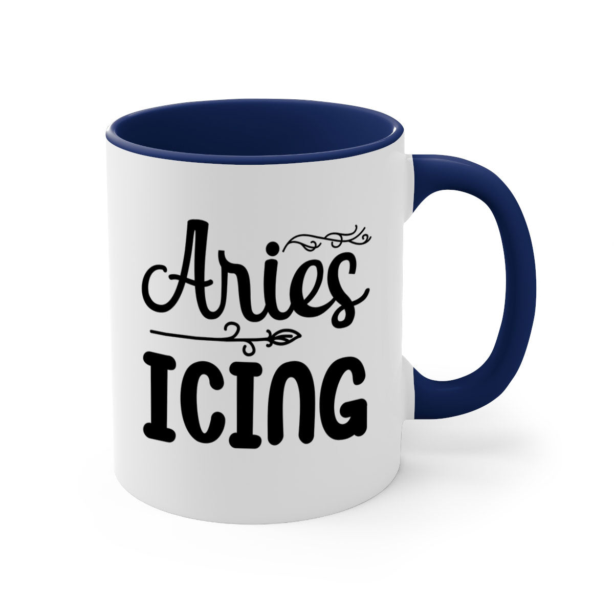 Ariesicing 106# zodiac mug with a glossy finish, featuring a colored handle and interior, available in multiple colors.