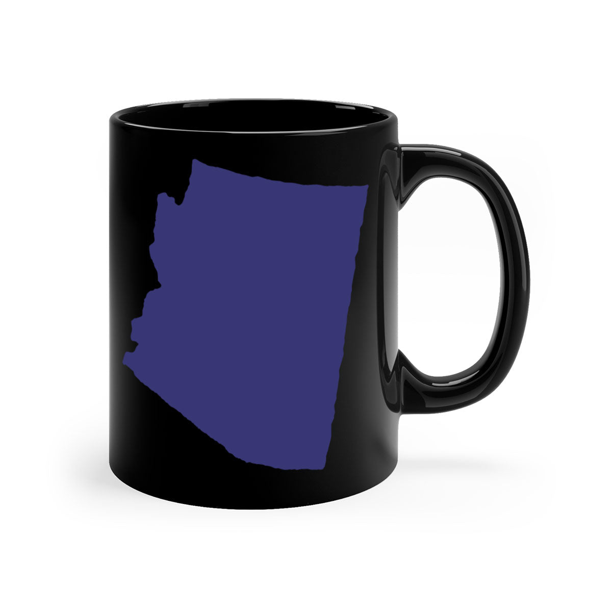 Arizona 48# State Flags Mug with glossy finish and colorful handle, available in two sizes.