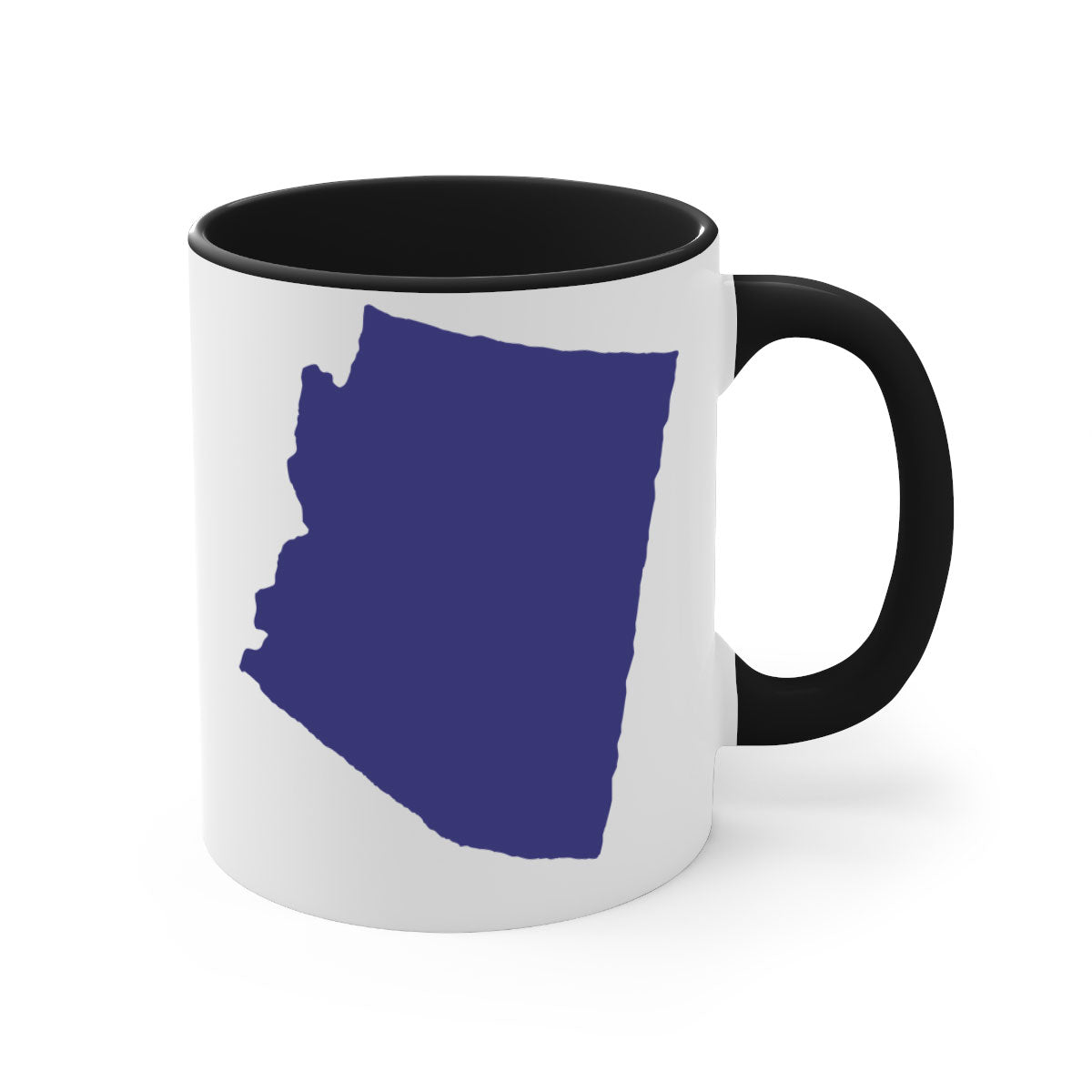 Arizona 48# State Flags Mug with glossy finish and colorful handle, available in two sizes.