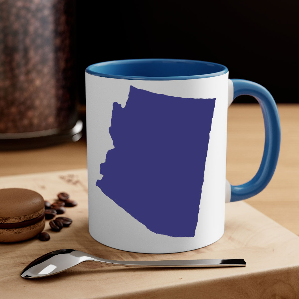 Arizona 48# State Flags Mug with glossy finish and colorful handle, available in two sizes.