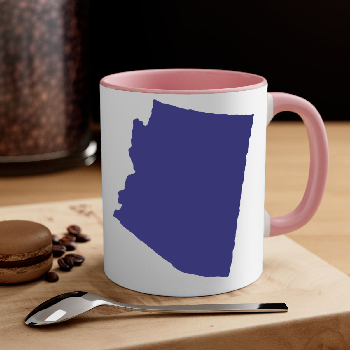 Arizona 48# State Flags Mug with glossy finish and colorful handle, available in two sizes.