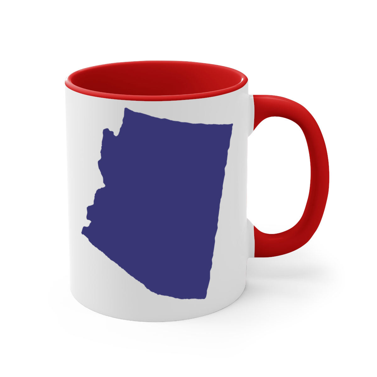 Arizona 48# State Flags Mug with glossy finish and colorful handle, available in two sizes.