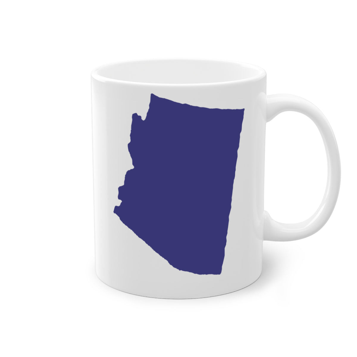 Arizona 48# State Flags Mug with glossy finish and colorful handle, available in two sizes.