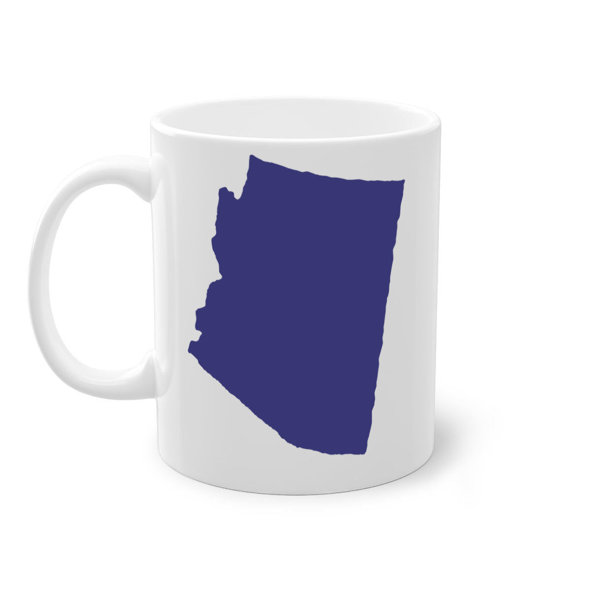 Arizona 48# State Flags Mug with glossy finish and colorful handle, available in two sizes.