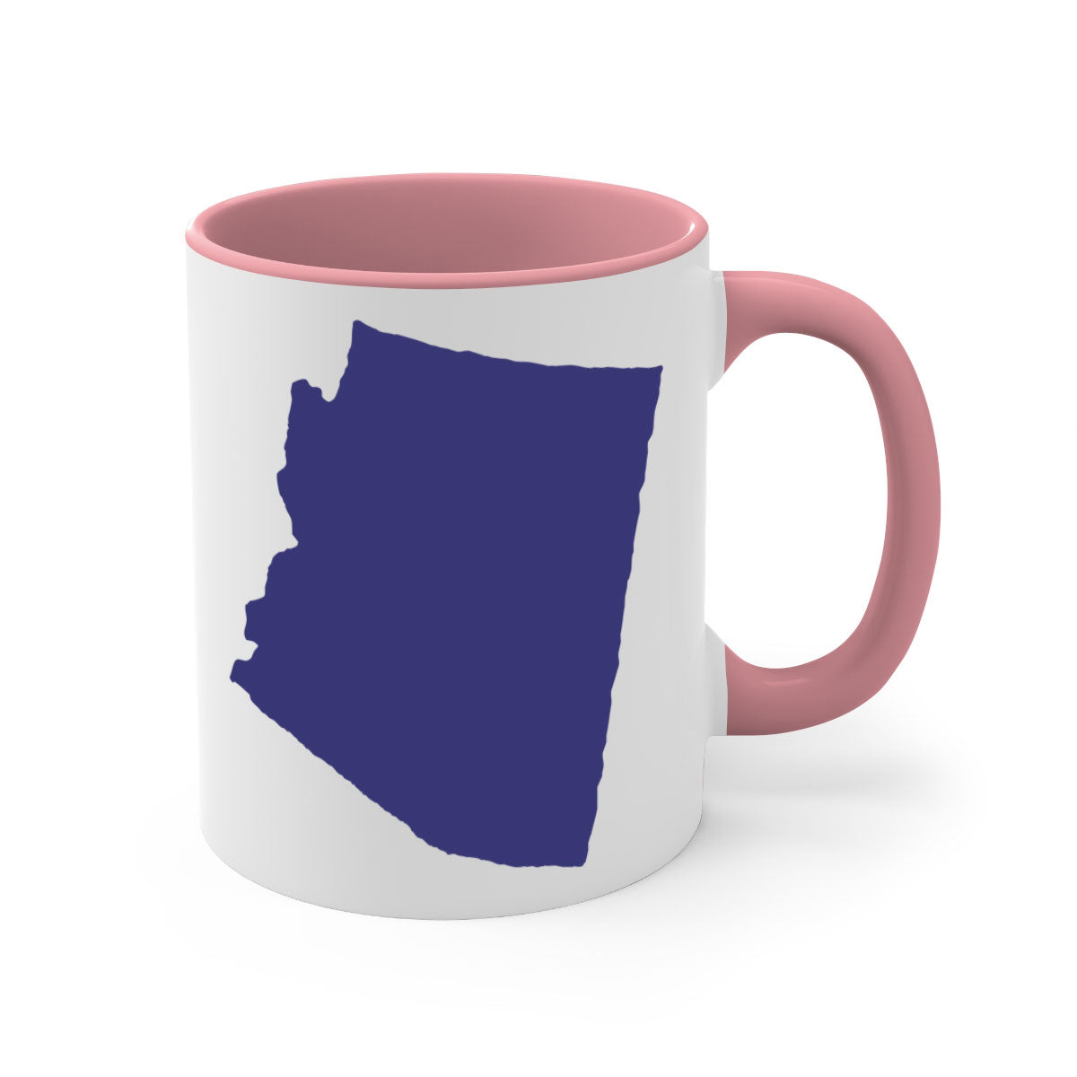 Arizona 48# State Flags Mug with glossy finish and colorful handle, available in two sizes.