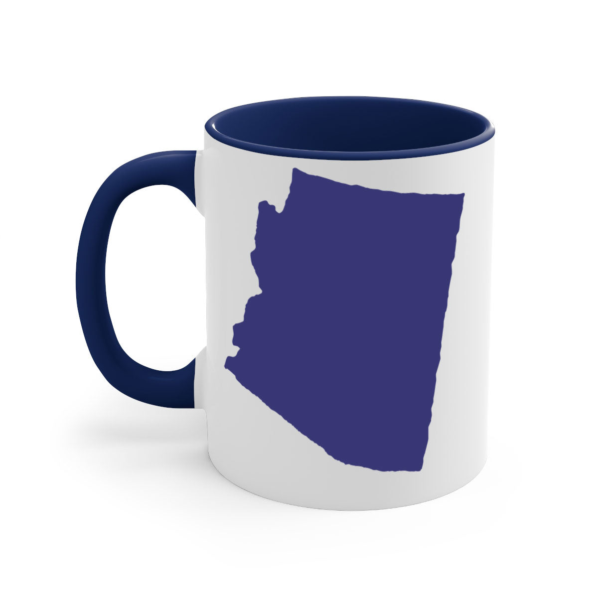 Arizona 48# State Flags Mug with glossy finish and colorful handle, available in two sizes.