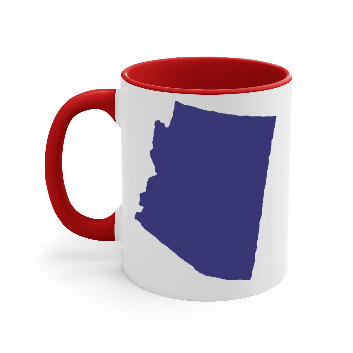 Arizona 48# State Flags Mug with glossy finish and colorful handle, available in two sizes.