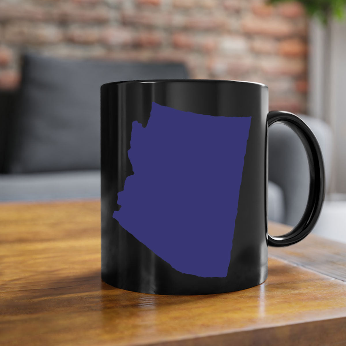 Arizona 48# State Flags Mug with glossy finish and colorful handle, available in two sizes.