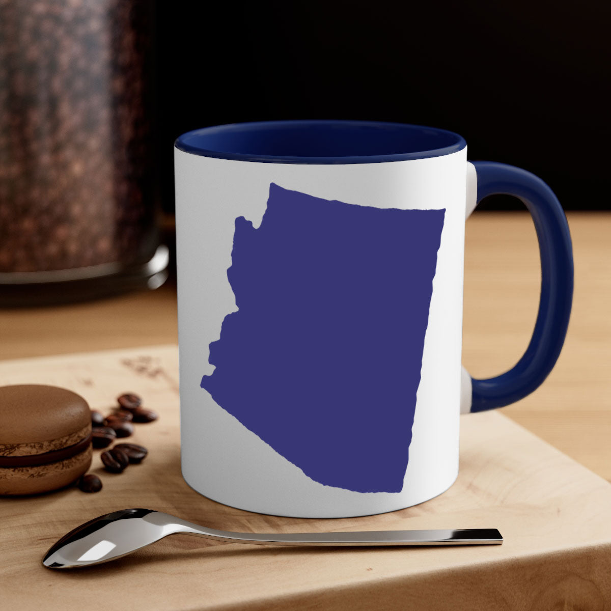 Arizona 48# State Flags Mug with glossy finish and colorful handle, available in two sizes.