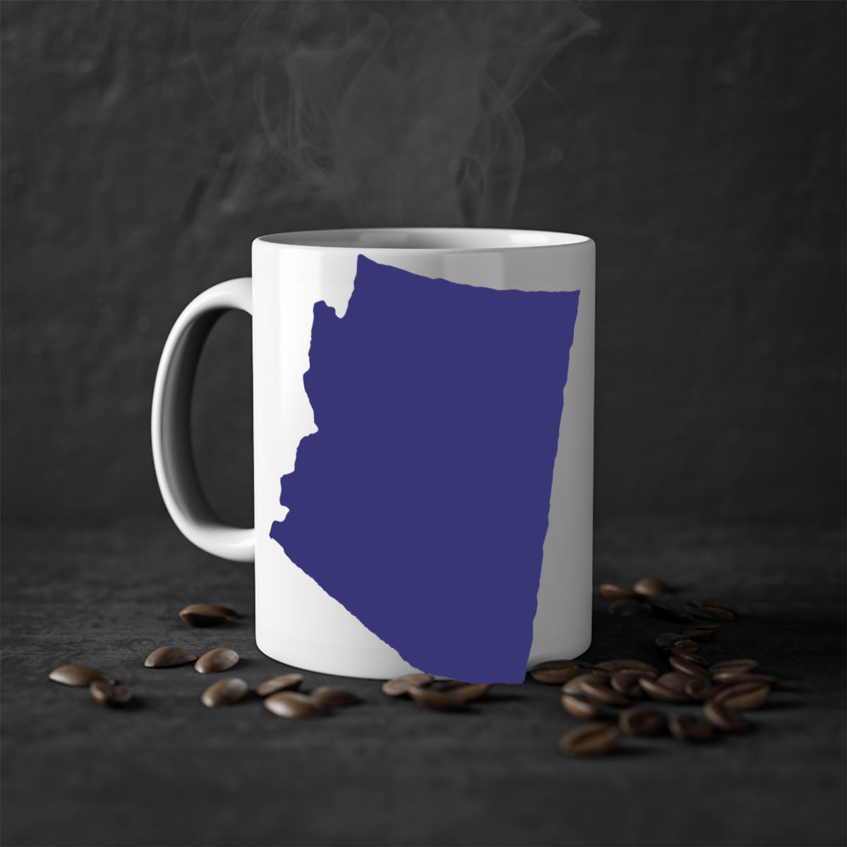 Arizona 48# State Flags Mug with glossy finish and colorful handle, available in two sizes.