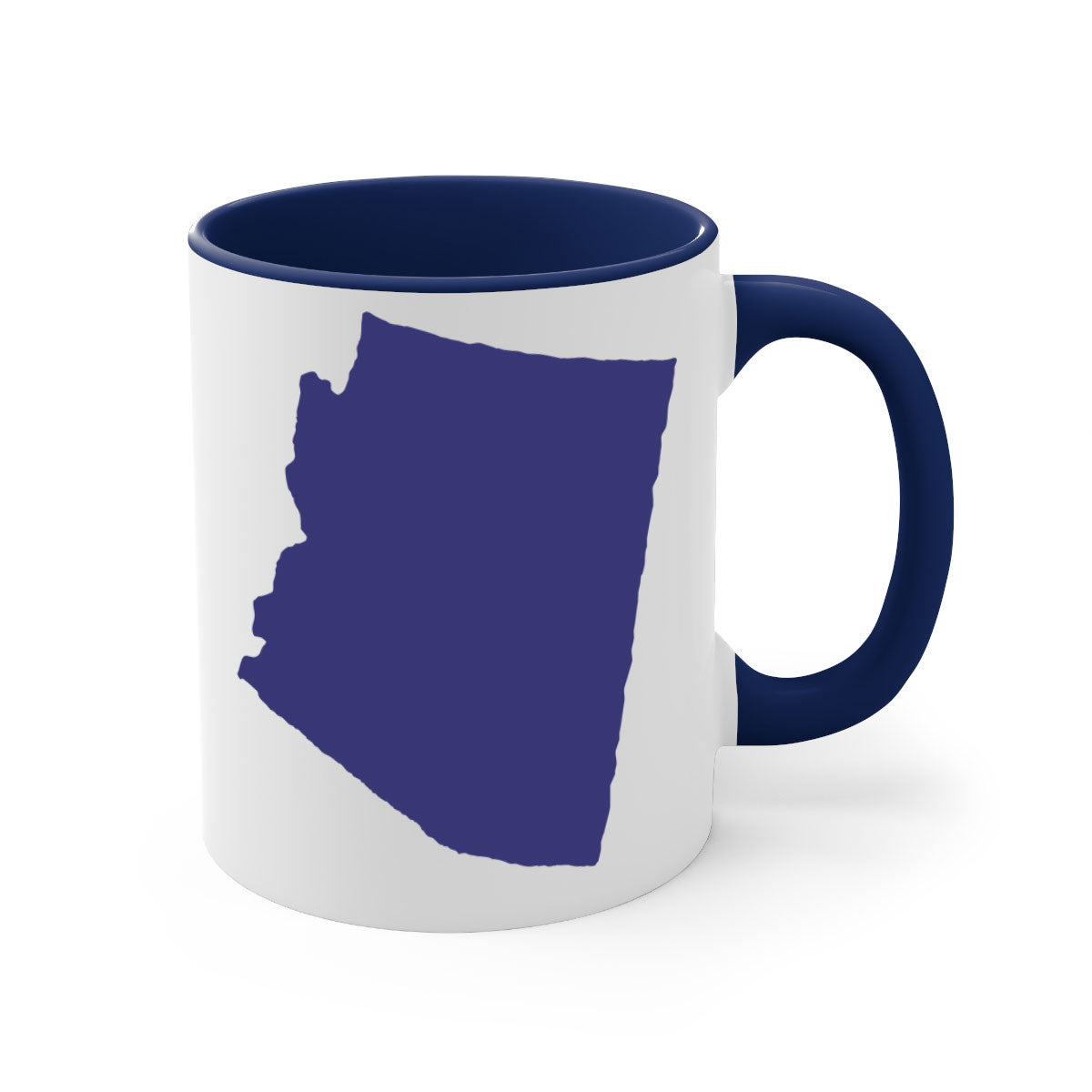 Arizona 48# State Flags Mug with glossy finish and colorful handle, available in two sizes.