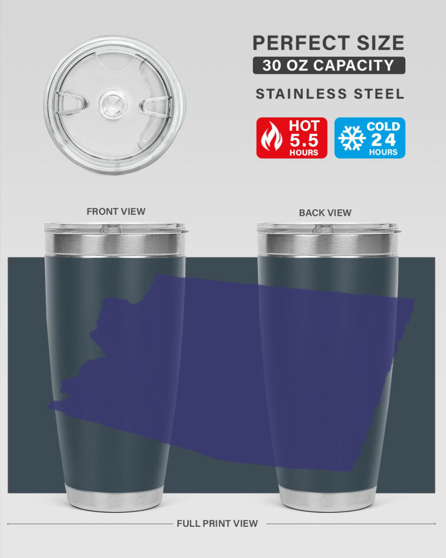 Arizona 48# Tumbler featuring a double wall vacuum design, copper lining, and a drink-thru lid, perfect for hot and cold beverages.