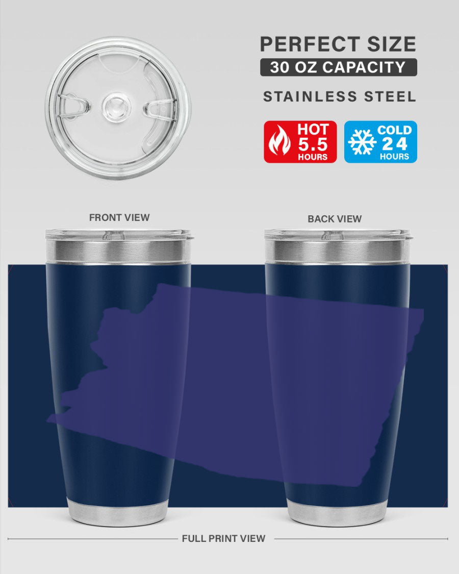 Arizona 48# Tumbler featuring a double wall vacuum design, copper lining, and a drink-thru lid, perfect for hot and cold beverages.