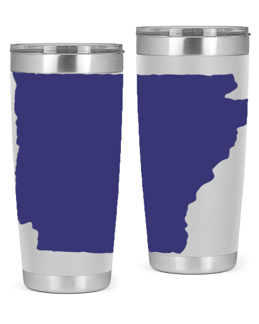 Arkansas 47# Tumbler featuring a double wall vacuum design, perfect for keeping drinks hot or cold, with a stylish Arkansas-themed print.