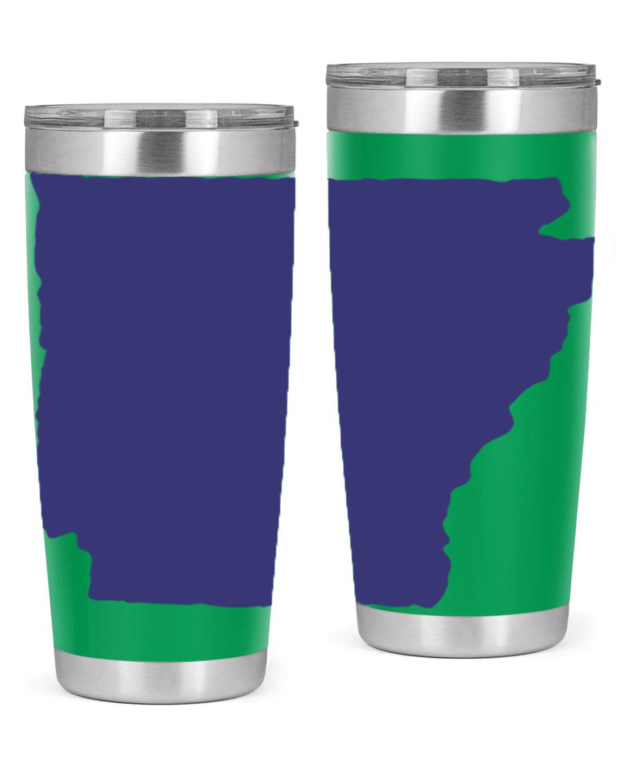 Arkansas 47# Tumbler featuring a double wall vacuum design, perfect for keeping drinks hot or cold, with a stylish Arkansas-themed print.