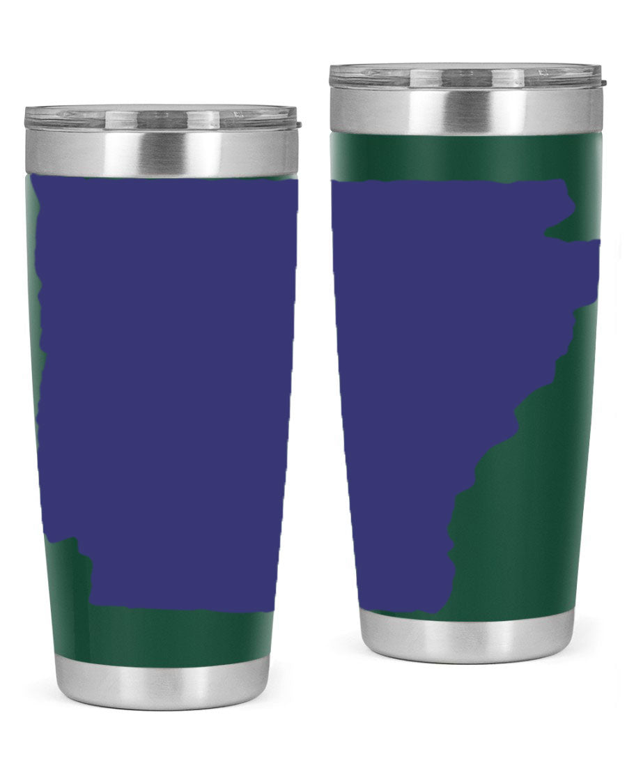 Arkansas 47# Tumbler featuring a double wall vacuum design, perfect for keeping drinks hot or cold, with a stylish Arkansas-themed print.