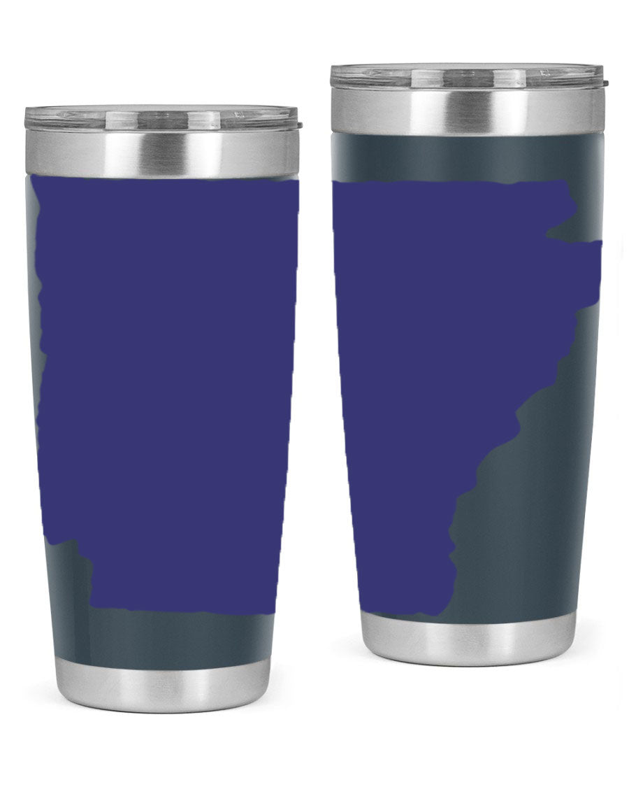 Arkansas 47# Tumbler featuring a double wall vacuum design, perfect for keeping drinks hot or cold, with a stylish Arkansas-themed print.