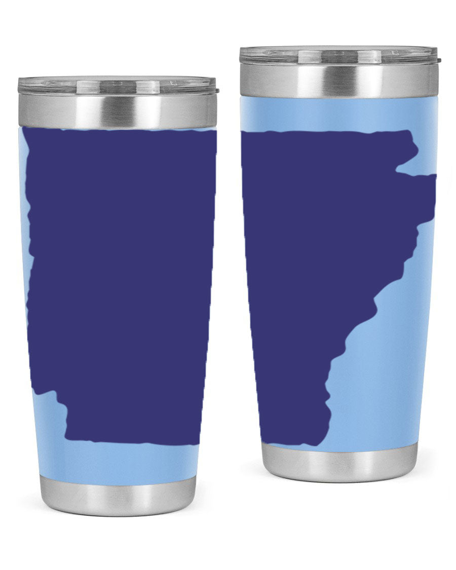 Arkansas 47# Tumbler featuring a double wall vacuum design, perfect for keeping drinks hot or cold, with a stylish Arkansas-themed print.