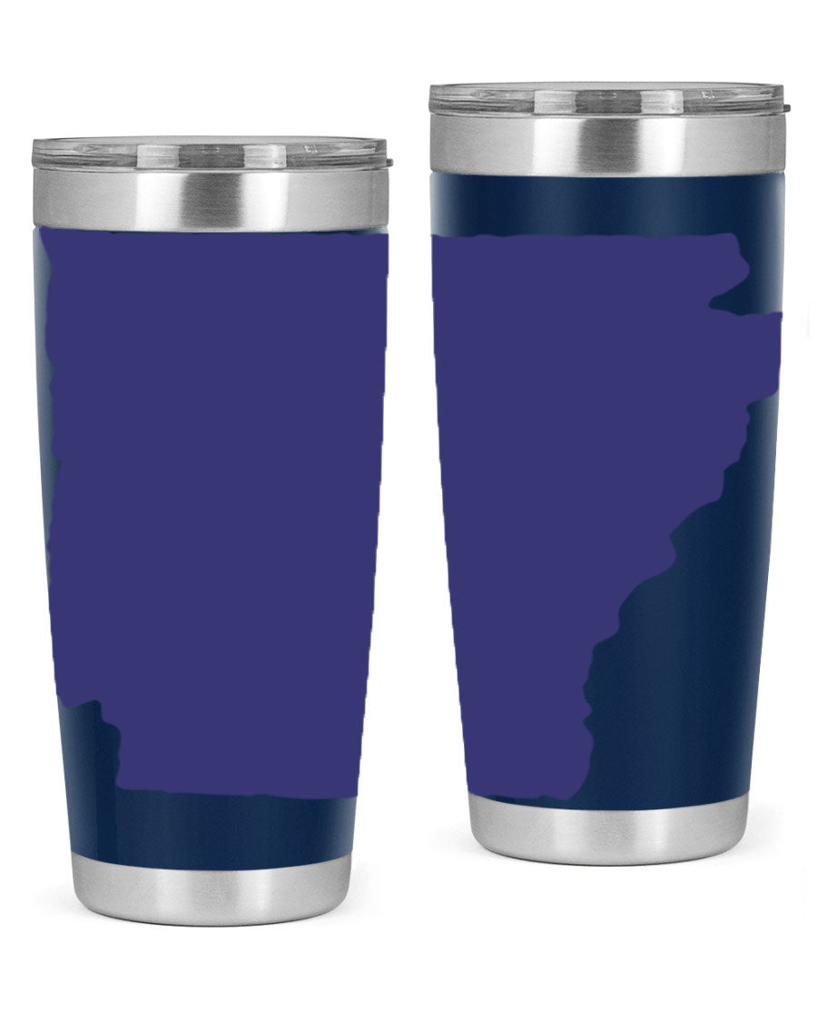 Arkansas 47# Tumbler featuring a double wall vacuum design, perfect for keeping drinks hot or cold, with a stylish Arkansas-themed print.