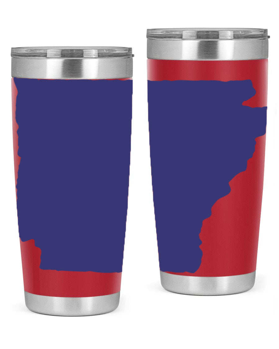 Arkansas 47# Tumbler featuring a double wall vacuum design, perfect for keeping drinks hot or cold, with a stylish Arkansas-themed print.