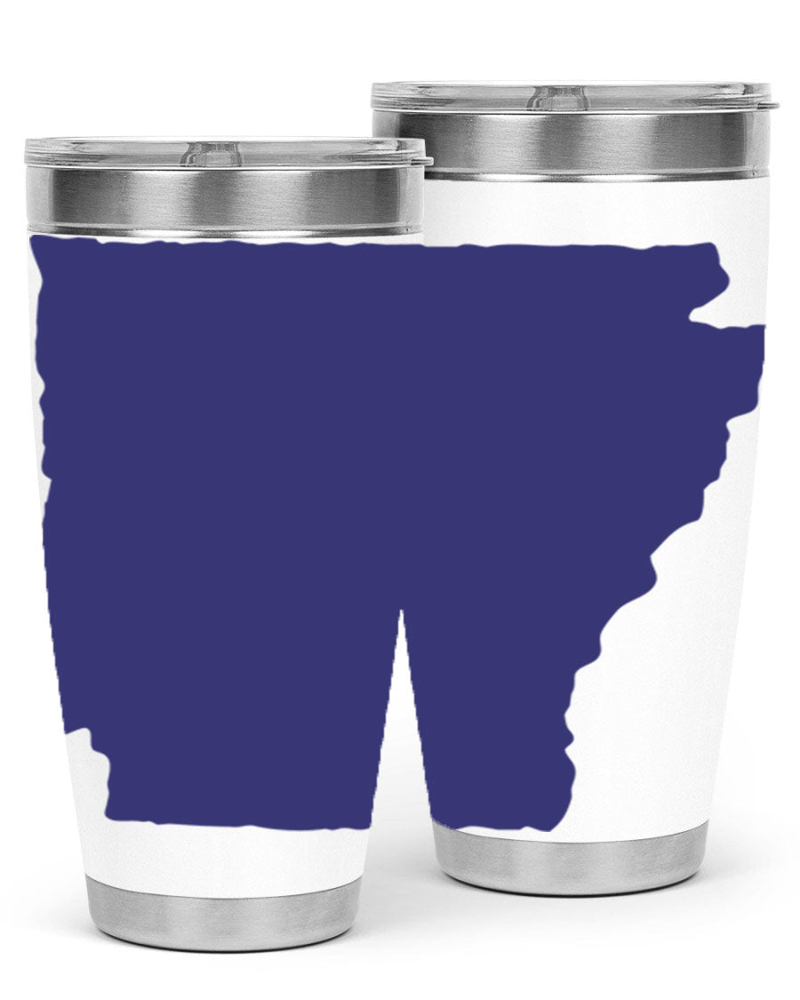 Arkansas 47# Tumbler featuring a double wall vacuum design, perfect for keeping drinks hot or cold, with a stylish Arkansas-themed print.