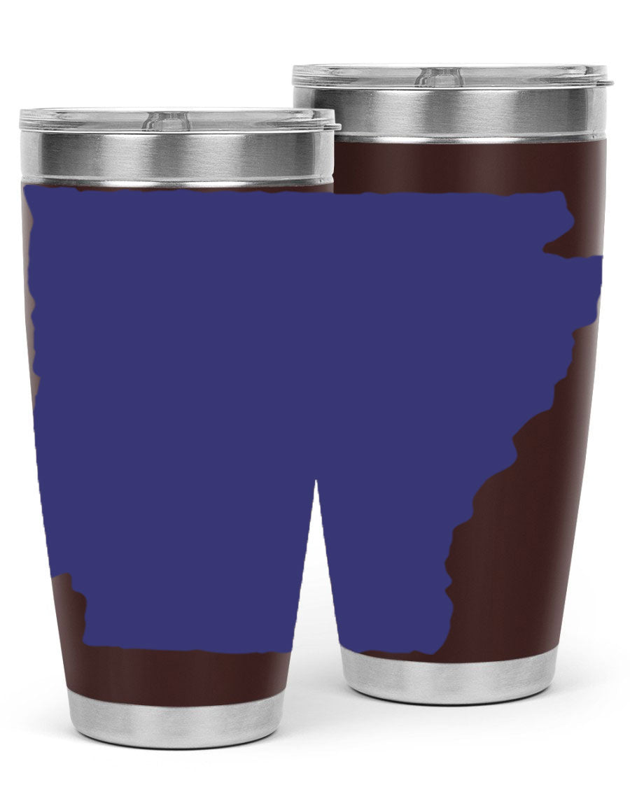 Arkansas 47# Tumbler featuring a double wall vacuum design, perfect for keeping drinks hot or cold, with a stylish Arkansas-themed print.