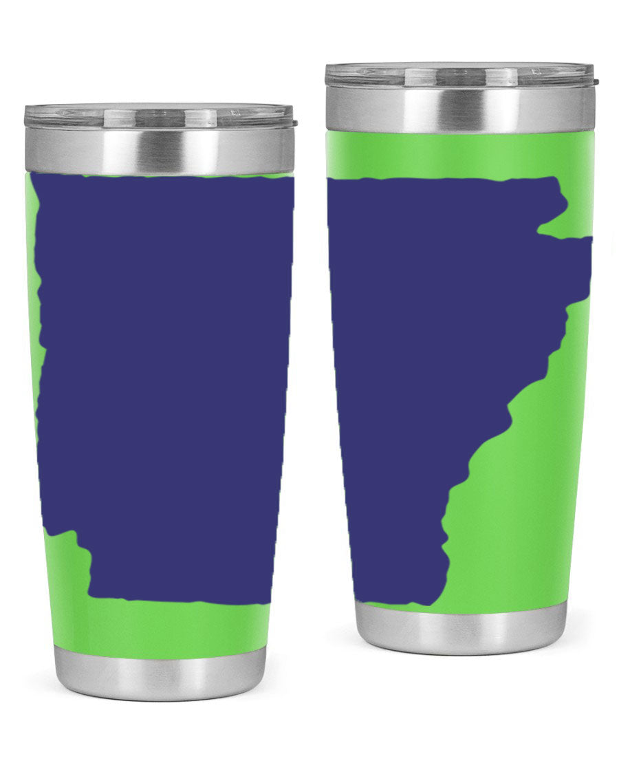 Arkansas 47# Tumbler featuring a double wall vacuum design, perfect for keeping drinks hot or cold, with a stylish Arkansas-themed print.