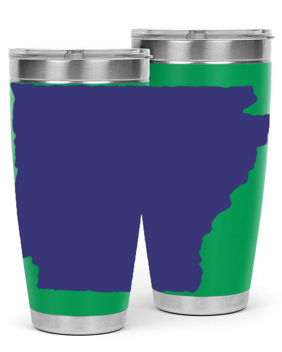 Arkansas 47# Tumbler featuring a double wall vacuum design, perfect for keeping drinks hot or cold, with a stylish Arkansas-themed print.