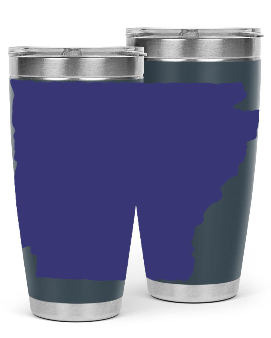 Arkansas 47# Tumbler featuring a double wall vacuum design, perfect for keeping drinks hot or cold, with a stylish Arkansas-themed print.