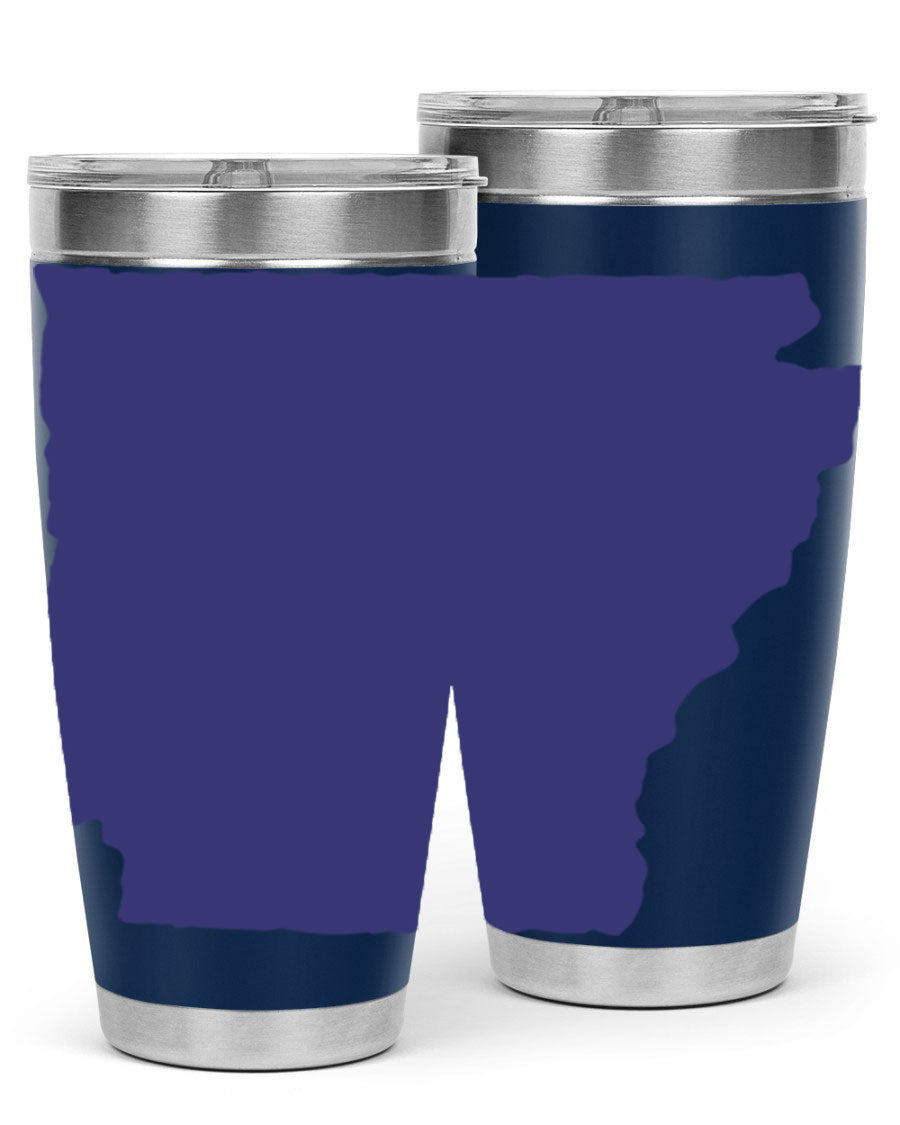 Arkansas 47# Tumbler featuring a double wall vacuum design, perfect for keeping drinks hot or cold, with a stylish Arkansas-themed print.