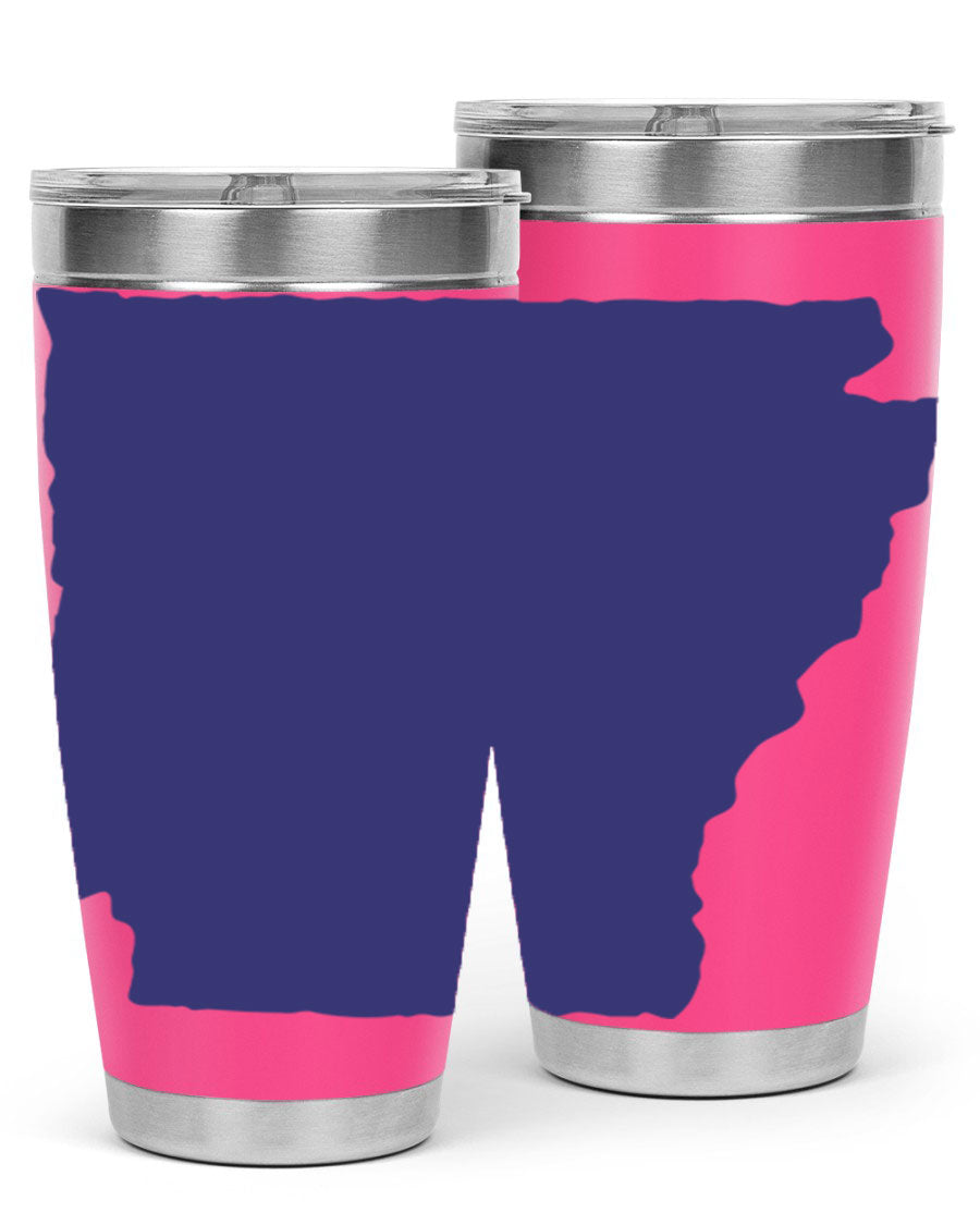 Arkansas 47# Tumbler featuring a double wall vacuum design, perfect for keeping drinks hot or cold, with a stylish Arkansas-themed print.