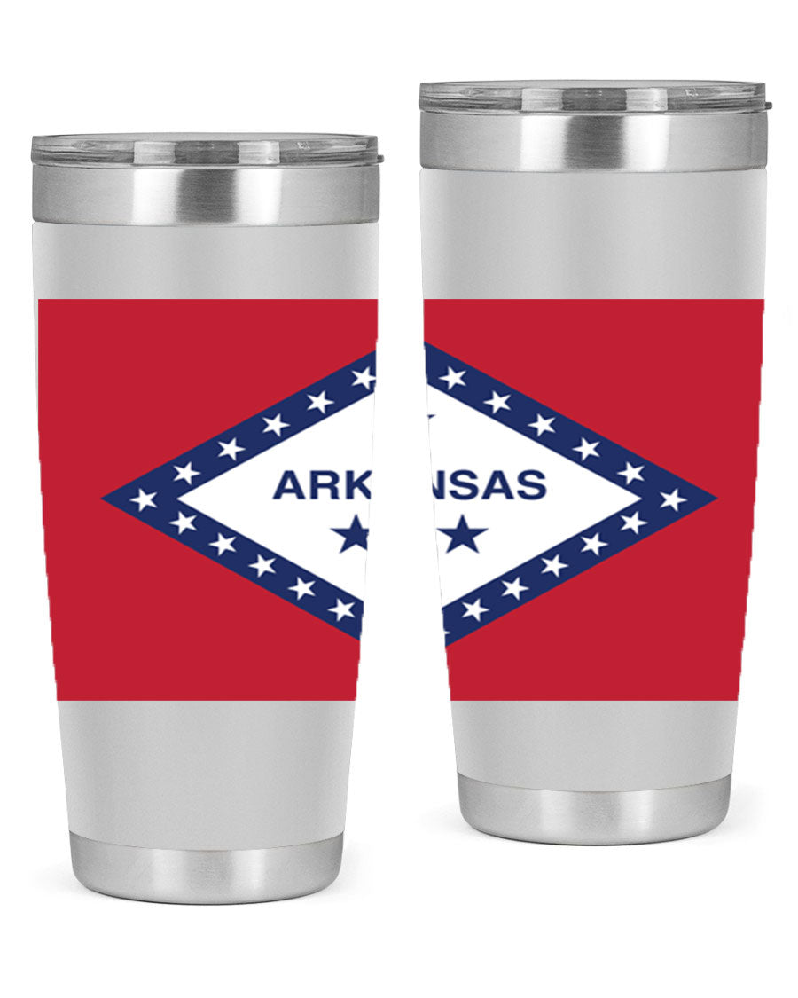 Arkansas 48# Tumbler showcasing double wall vacuum insulation and a press-in lid, perfect for hot and cold beverages.