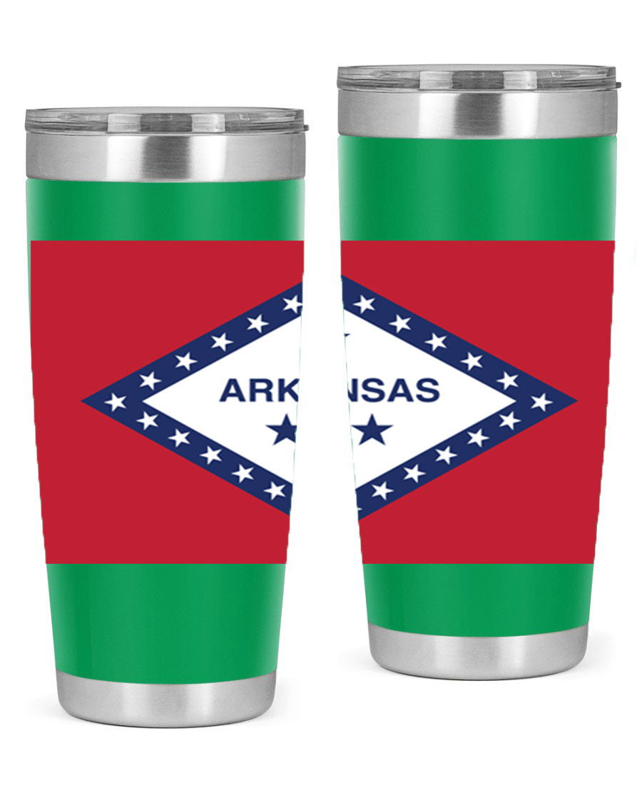 Arkansas 48# Tumbler showcasing double wall vacuum insulation and a press-in lid, perfect for hot and cold beverages.