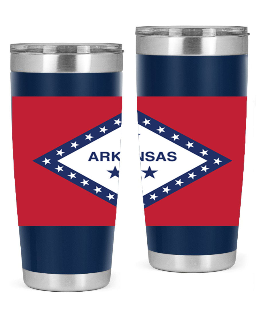 Arkansas 48# Tumbler showcasing double wall vacuum insulation and a press-in lid, perfect for hot and cold beverages.