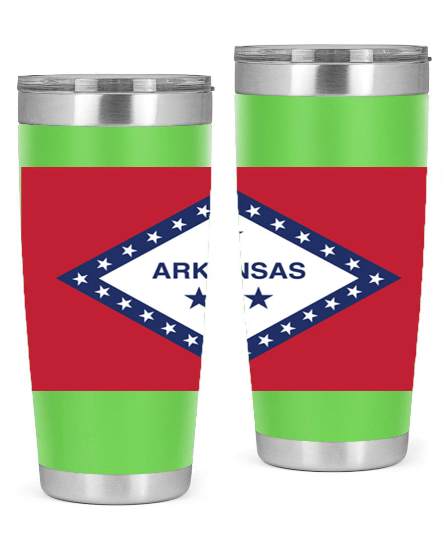 Arkansas 48# Tumbler showcasing double wall vacuum insulation and a press-in lid, perfect for hot and cold beverages.