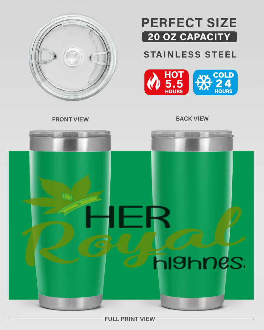 Artboard 14# marijuana tumbler, 20oz stainless steel with vibrant design, perfect for hot and cold beverages.