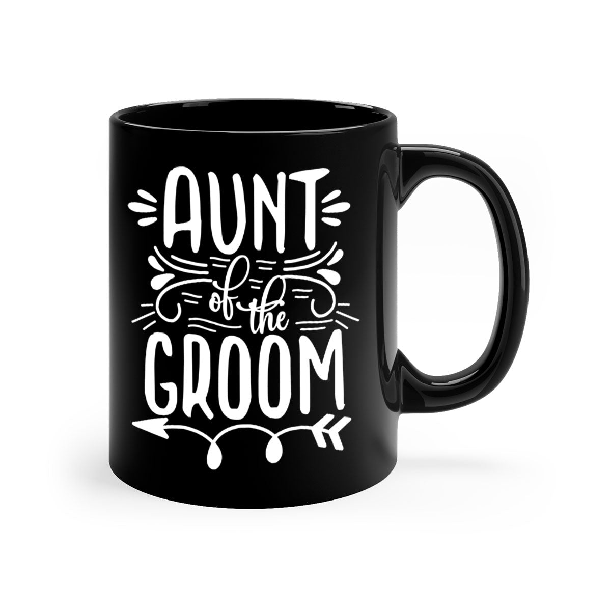 Aunt of the 4# Mug featuring a glossy finish, colored handle, and interior, available in multiple colors and sizes.