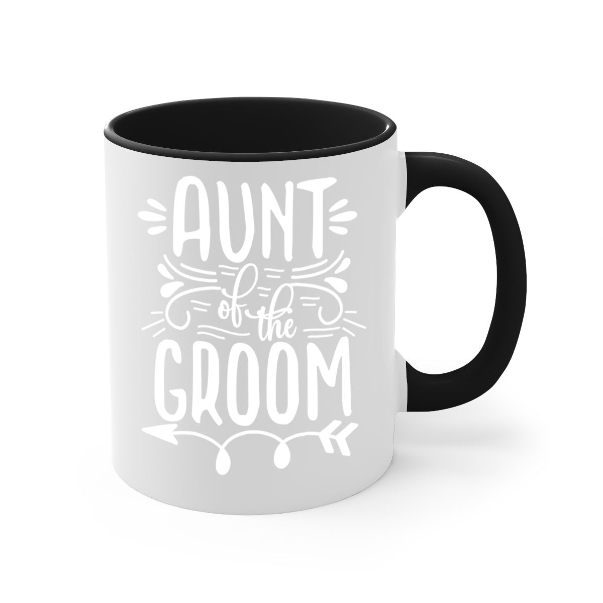 Aunt of the 4# Mug featuring a glossy finish, colored handle, and interior, available in multiple colors and sizes.